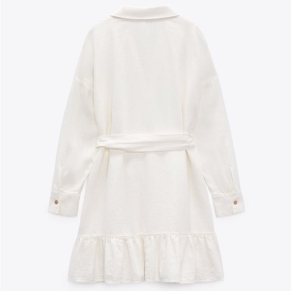 Zara LINEN BLEND SHIRTDRESS - Picture 3 of 12